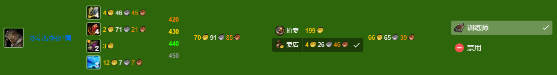 魔兽世界wlk裁缝430-450冲级攻略(图2)